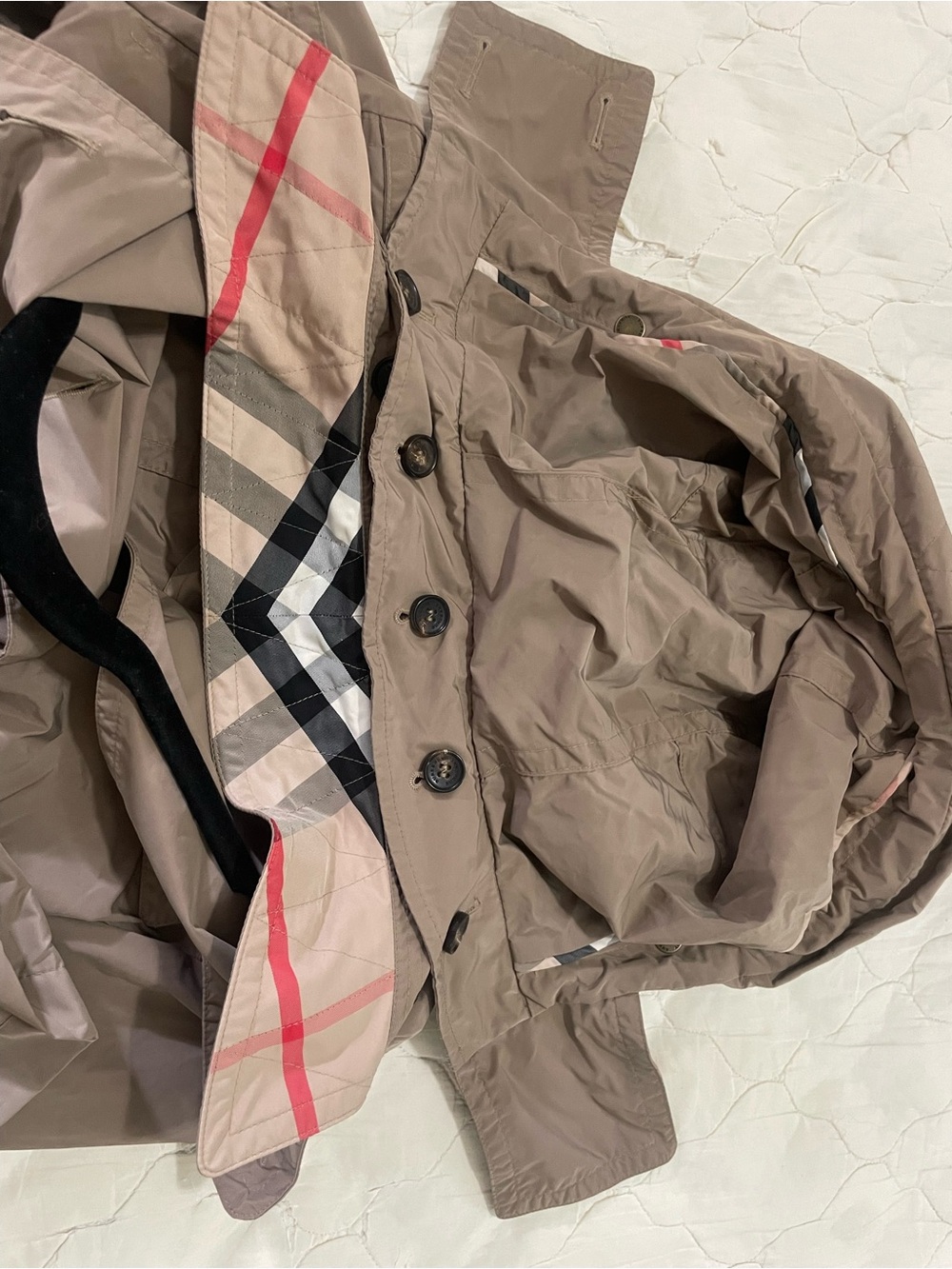 Burberry Double-Breasted Tan Trench Coat - Picture 9 of 10